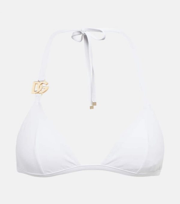 Dolce&Gabbana Logo triangle bikini top