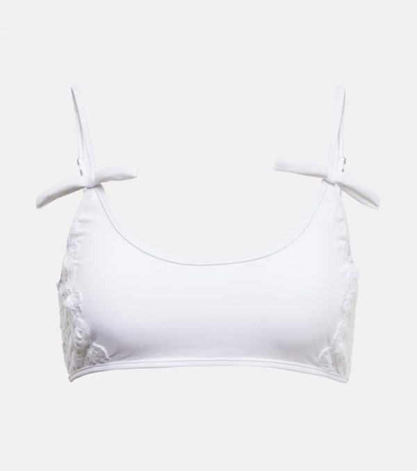 Giambattista Valli Floral lace bikini top
