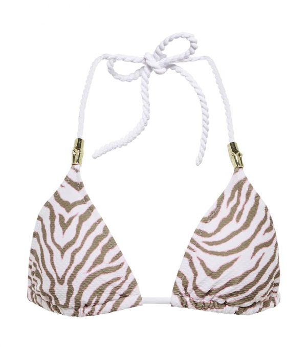 Heidi Klein Ibiza zebra-print bikini top