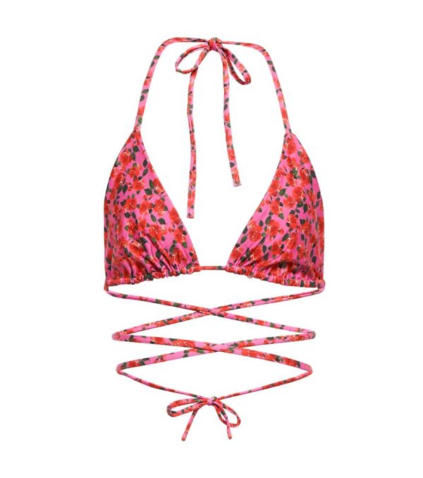 Magda Butrym Floral triangle bikini top