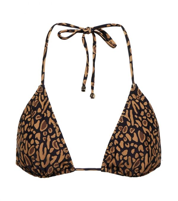 Nanushka Caia leopard-print bikini top