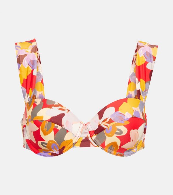 Rebecca Vallance Santiago printed bikini top