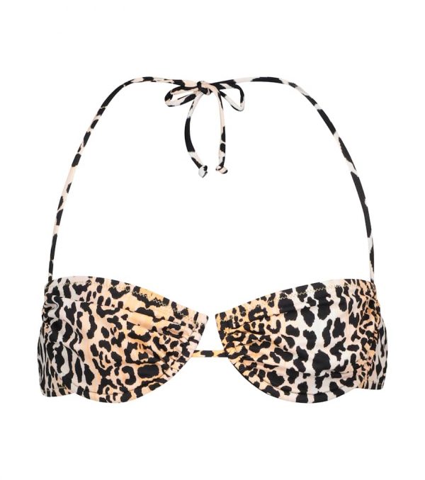 Reina Olga Penny leopard-print bikini top