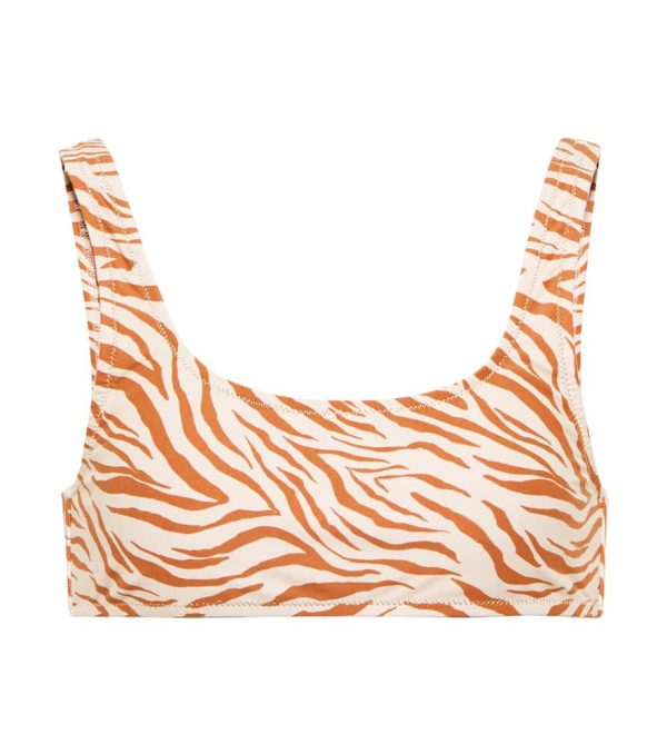 Reina Olga Rocky zebra-print bikini top