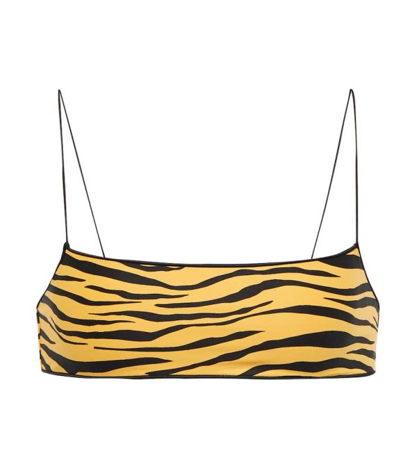 Tropic of C The C zebra-print bikini top