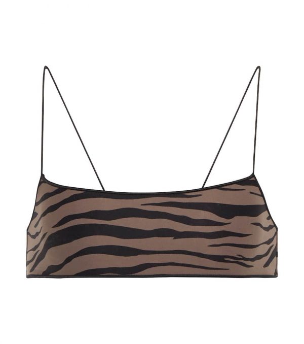 Tropic of C The C zebra-printed bikini top