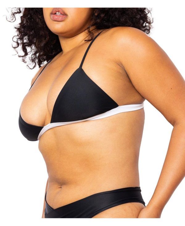 Women's Ally Bikini Top- Miga Swimwear - Black/white