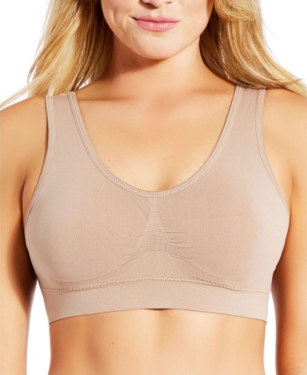 iCollection Women's Seamless 1 Piece Push-up Bra with No Hooks and Wires - Taupe