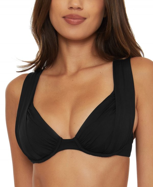 Becca Women's Color Coder Convertible Underwire Bikini Top - Black